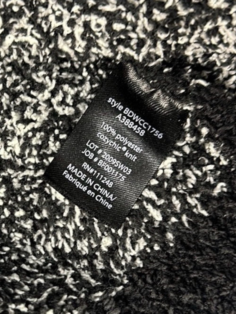 NWT Barefoot dreams black fair isle cozy chic seaside crewneck pullover Large - Picture 6 of 6